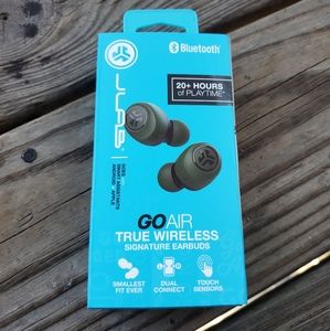 JLab forest green bluetooth ear buds